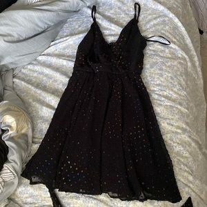 black and rainbow dress